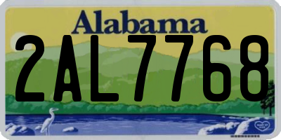 AL license plate 2AL7768