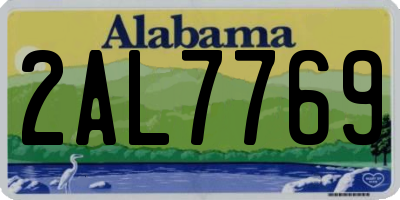 AL license plate 2AL7769