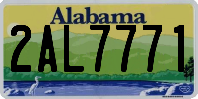 AL license plate 2AL7771