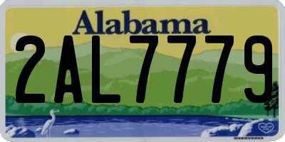 AL license plate 2AL7779