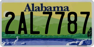 AL license plate 2AL7787