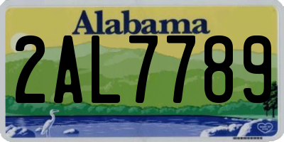AL license plate 2AL7789