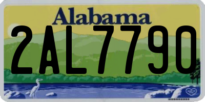 AL license plate 2AL7790