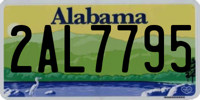 AL license plate 2AL7795