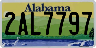 AL license plate 2AL7797