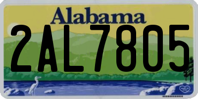 AL license plate 2AL7805