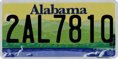 AL license plate 2AL7810