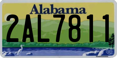 AL license plate 2AL7811