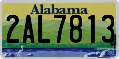 AL license plate 2AL7813