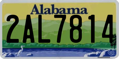 AL license plate 2AL7814