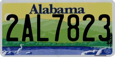 AL license plate 2AL7823
