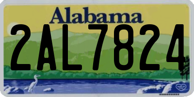 AL license plate 2AL7824