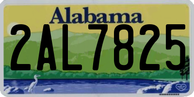 AL license plate 2AL7825