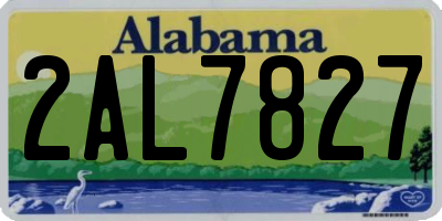 AL license plate 2AL7827