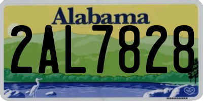 AL license plate 2AL7828