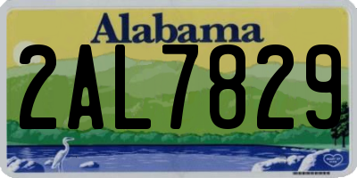 AL license plate 2AL7829