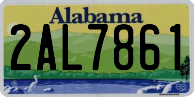 AL license plate 2AL7861