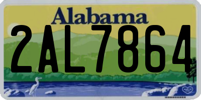 AL license plate 2AL7864