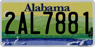 AL license plate 2AL7881