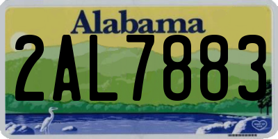 AL license plate 2AL7883