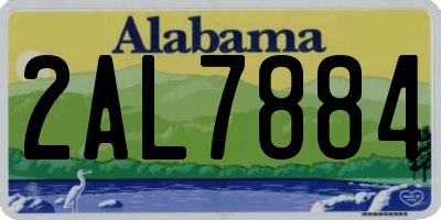 AL license plate 2AL7884