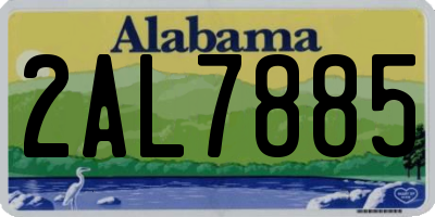 AL license plate 2AL7885