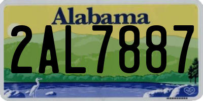 AL license plate 2AL7887