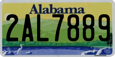 AL license plate 2AL7889