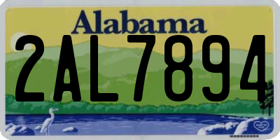 AL license plate 2AL7894