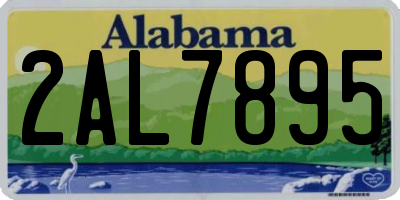 AL license plate 2AL7895
