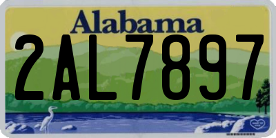 AL license plate 2AL7897