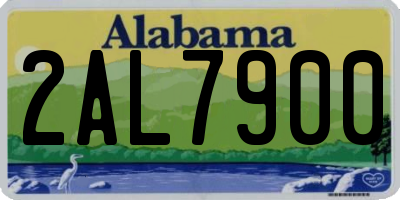AL license plate 2AL7900