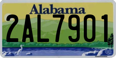 AL license plate 2AL7901