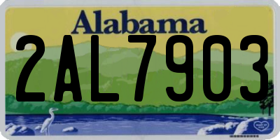 AL license plate 2AL7903