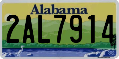 AL license plate 2AL7914