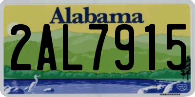 AL license plate 2AL7915