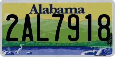 AL license plate 2AL7918