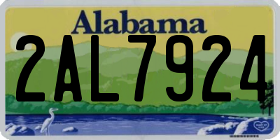 AL license plate 2AL7924