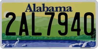 AL license plate 2AL7940