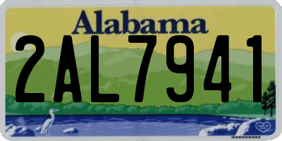 AL license plate 2AL7941