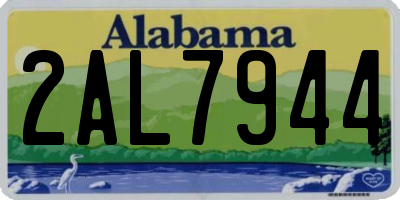 AL license plate 2AL7944