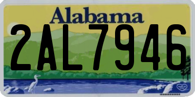 AL license plate 2AL7946