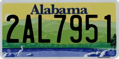 AL license plate 2AL7951