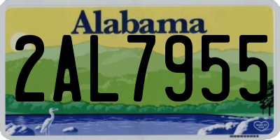 AL license plate 2AL7955