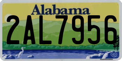 AL license plate 2AL7956