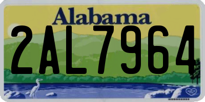 AL license plate 2AL7964