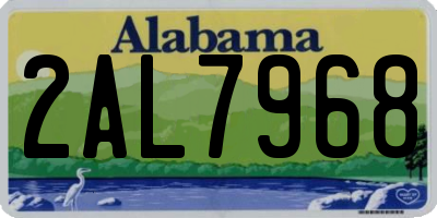 AL license plate 2AL7968
