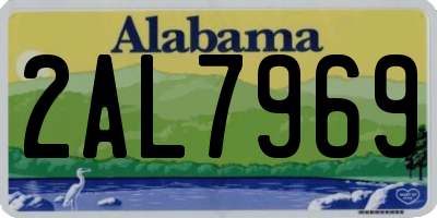 AL license plate 2AL7969