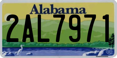 AL license plate 2AL7971