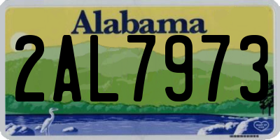 AL license plate 2AL7973